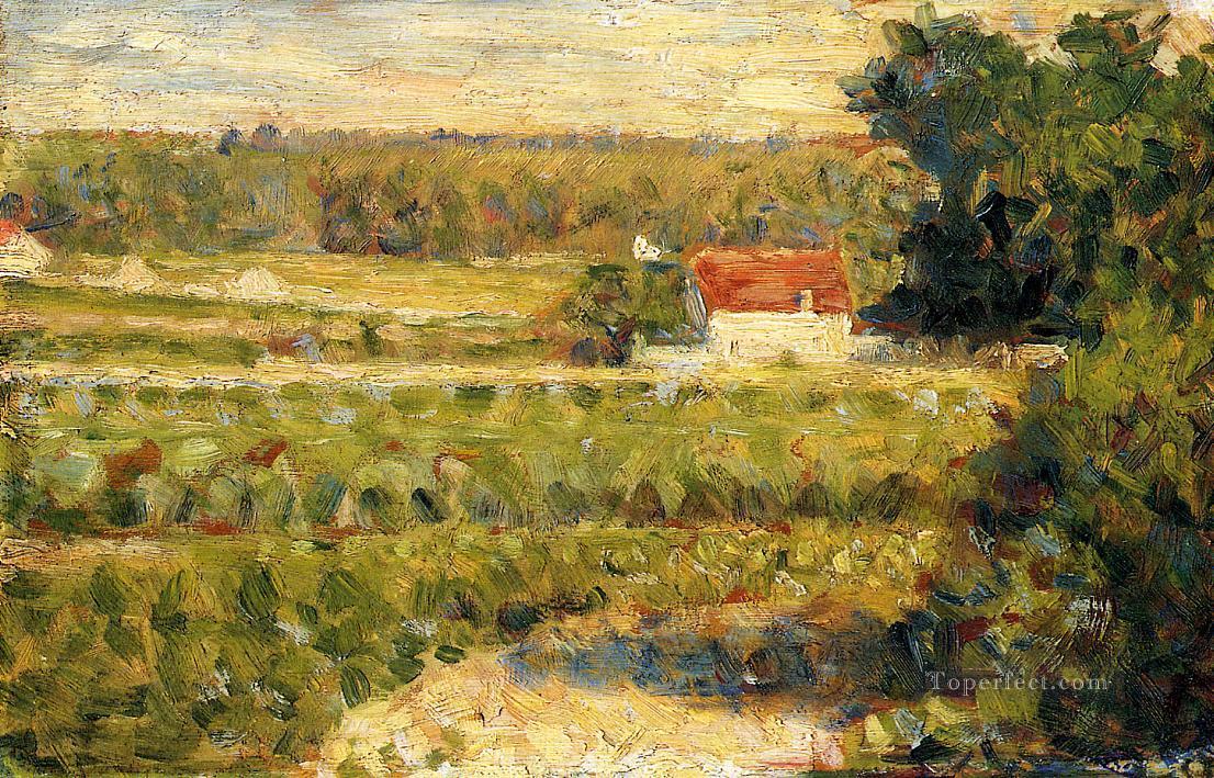 house with red roof 1883 Oil Paintings
